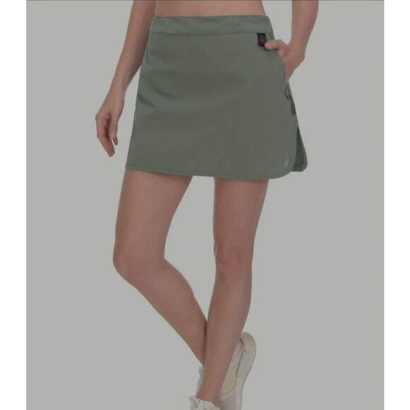 Little Donkey Andy Women's Khaki Athletic Skort Build-in Shorts Pockets UPF 50+ - Picture 1 of 6